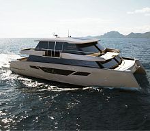 Catamaran motor yacht 74SCcruisingwith enclosed flybridgesemi-custom