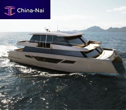 Catamaran motor yacht 74SCcruisingwith enclosed flybridgesemi-custom
