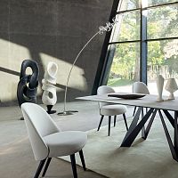Floor-standing lamp FLEUR DE COTONstainless steelglassoriginal design