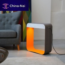 Floor lamp LARGE SQUARE EAU DE LUMIREaluminumfabricmarble