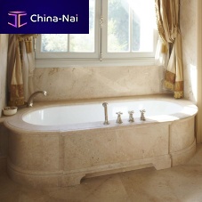 Oval bathtub surround porcelain stoneware