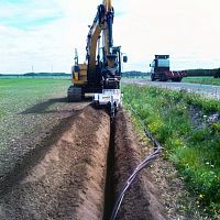 Chain trencher CHD 90Brubber-tired