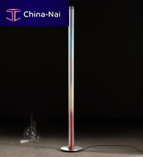 Contemporary light column vitreo F1500aluminumpolished aluminumPyrex®