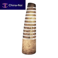Floor-standing lamp SPEIRA steelanodized aluminumnatural stone