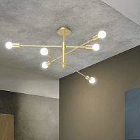 Contemporary chandelier ANNA brushed brass6 light4 light
