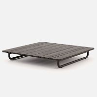 Contemporary coffee table COPACABANAhigh-pressure laminatesteel basesquare