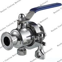 Ball valve manualfor controlfor liquid food products and beverages