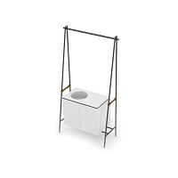 Double washbasin cabinet ALTALENAfree-standingwoodenmetal