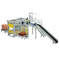 High level infeed palletizer ILERPAL Cbagautomaticfor the chemical industry