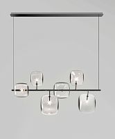 Pendant lamp HYPERION Hmetalcurved glassoriginal design