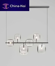Pendant lamp HYPERION Hmetalcurved glassoriginal design
