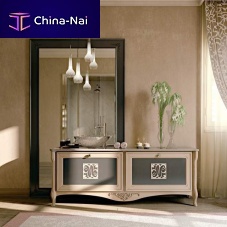 Free-standing washbasin cabinet Siena Classicmaplemother-of-pearlclay