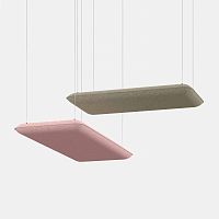 Ceiling acoustic panel KUMO CLOUDfabricsquarerectangular