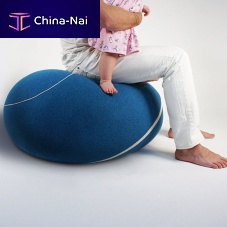 Contemporary pouf JUNOwoolovalhandmade