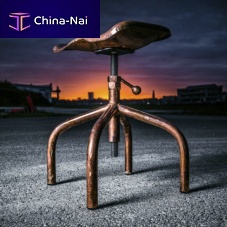 Industrial design bar stool SL-056leathersteel base4-legged