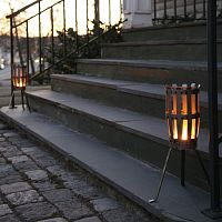 Floor-mounted garden torch HILDINGiron