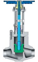Flexible wedge valve with handwheelshut-offfor aggressive media