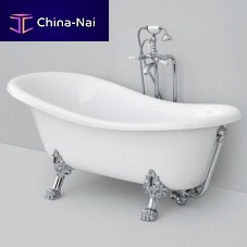 Oval bathtub HERMITAGE with legsacrylicwhite