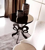 Traditional side table CELINEwoodenglassiron