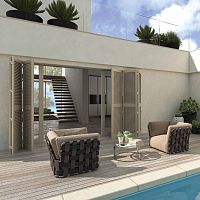 Folding shutter EPOCALjalousiealuminumwood look