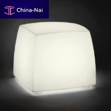 Contemporary pouf LITE CUBEpolyethyleneilluminatedoutdoor