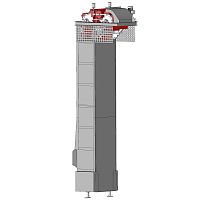 Bucket elevator for the food industry beltchain