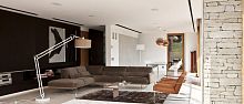 Corner sofa BIPLANOcontemporaryfabricleather