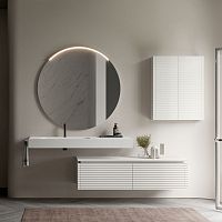 Wall-mounted bathroom mirror LAPcontemporaryroundvertical