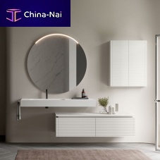 Wall-mounted bathroom mirror LAPcontemporaryroundvertical