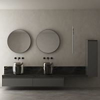Double washbasin cabinet Toscawall-hungwoodenglass