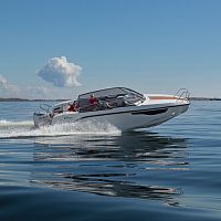 Outboard cabin cruiser RAPTOR DCopendual-consolefiberglass