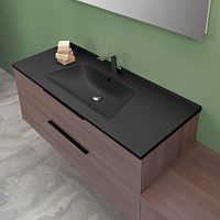 Wall-hung washbasin cabinet BLOOM 120woodencontemporarywithout door