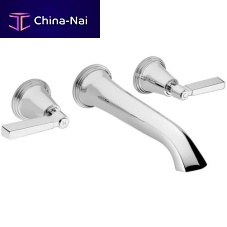 Double-handle bathtub mixer tap V6K47M-CPwall-mountedchromed metalnickel