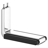Integrated toilet roll holder 35062 metalpolishedblack
