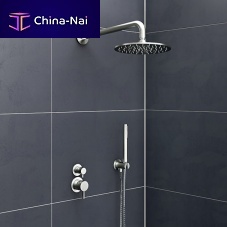Wall-mounted shower set DS-01contemporarywith hand showerwith fixed shower head