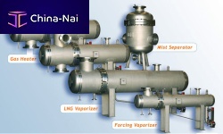 Shell and tube heat exchanger gas/liquidstainless steelfor marine applications