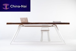 Contemporary table KAURIsteelsteel baserectangular