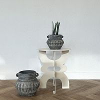 Contemporary side table NARmetalmetal baseround