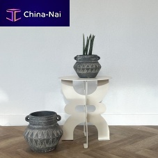 Contemporary side table NARmetalmetal baseround