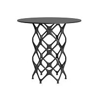 Contemporary table X Systemglasshigh-pressure laminateplastic base