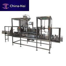 Semi-automatic filling and capping machine bottlelinearindustrial