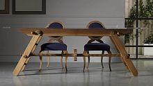 Traditional table COMPASSOwoodenwooden baserectangular