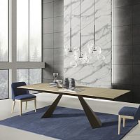 Contemporary table COASTglasslaminateceramic