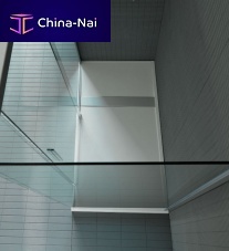 Rectangular shower base LINEAREabove floorplastic