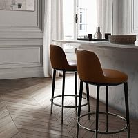 Contemporary bar chair Caratosindoorfabricleather