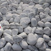 Patio pebble BIANCO CARRARA CIOTTOLIrounded