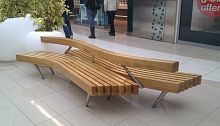 Contemporary bench 2609B - DAFNEsteeldouble-sided