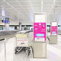 Airport terminal luggage trolley SKYKARTfor passengers3-wheelopen