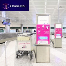 Airport terminal luggage trolley SKYKARTfor passengers3-wheelopen
