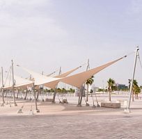 Composite textile membrane PERFORM 912 S2 for tensile structuressolar shadingroof